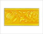 Relief Tile with Floral Design