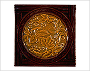Tiles with Floral Design Pressed in Relief