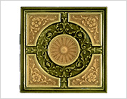 Tiles with Floral Design Pressed in Relief
