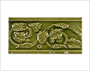 Relief Tile with Floral Design