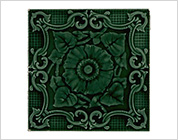 Relief Tile with Floral Design