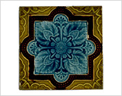 Tiles with Floral Design Pressed in Relief