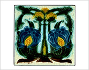 Tiles with Floral Design Pressed in Relief