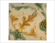 Tiles with Floral Design Pressed in Relief