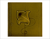 Tiles with Floral Design Pressed in Relief