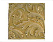 Tiles with Floral Design Pressed in Relief