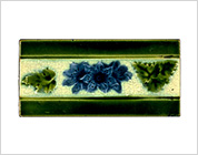 Border Tiles with Floral Design Pressed in Relief