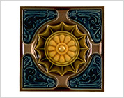 Relief Tile with Floral Design