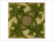 Tiles with Floral Design Pressed in Relief